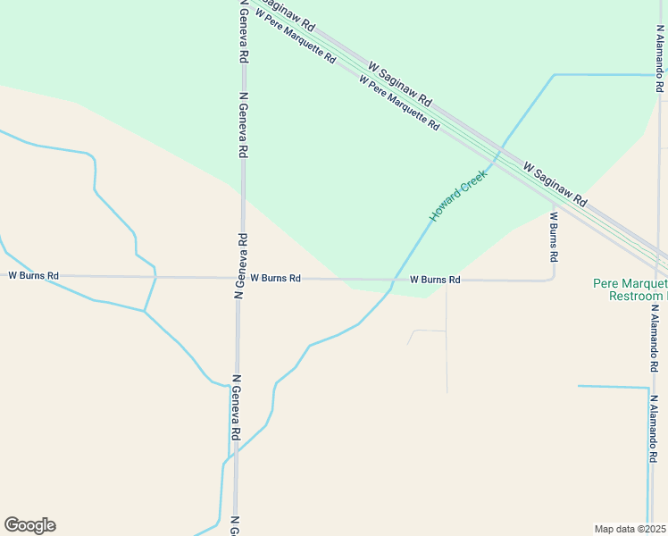 map of restaurants, bars, coffee shops, grocery stores, and more near 4390 West Burns Road in Coleman
