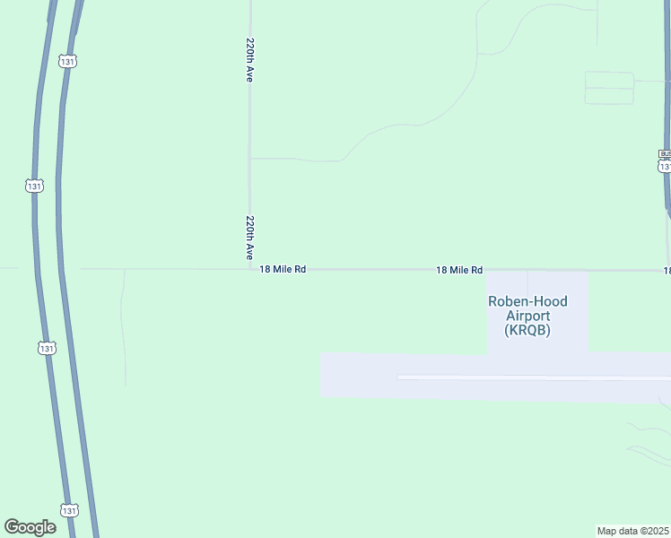 map of restaurants, bars, coffee shops, grocery stores, and more near 21060 18 Mile Road in Big Rapids