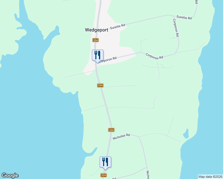 map of restaurants, bars, coffee shops, grocery stores, and more near in Wedgeport