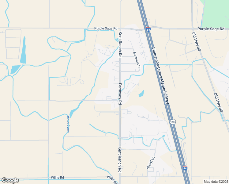map of restaurants, bars, coffee shops, grocery stores, and more near 24595 Farmway Road in Caldwell