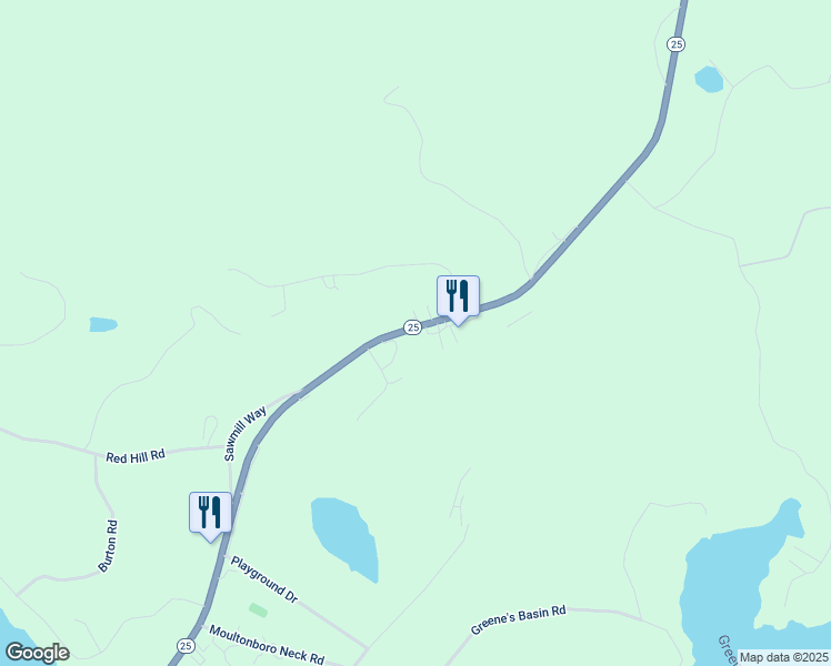 map of restaurants, bars, coffee shops, grocery stores, and more near 512 Whittier Highway in Moultonborough
