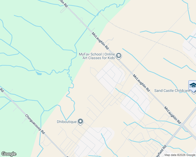 map of restaurants, bars, coffee shops, grocery stores, and more near 12046-12500 McLaughlin Road in Caledon