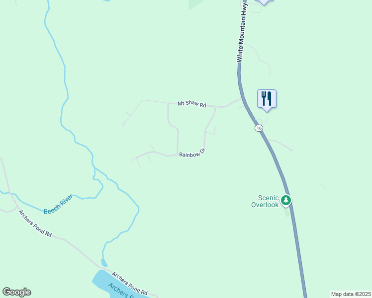 map of restaurants, bars, coffee shops, grocery stores, and more near 11 Sunnyview Drive in Ossipee