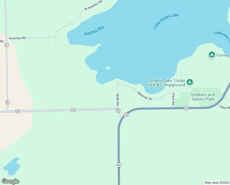 map of restaurants, bars, coffee shops, grocery stores, and more near N2745 Welk Road in Markesan