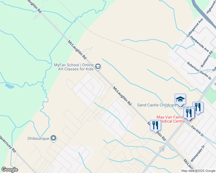 map of restaurants, bars, coffee shops, grocery stores, and more near in Regional Municipality of Peel