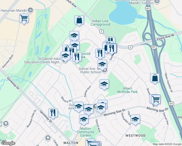 map of restaurants, bars, coffee shops, grocery stores, and more near 3759 Bayswater Crescent in Mississauga
