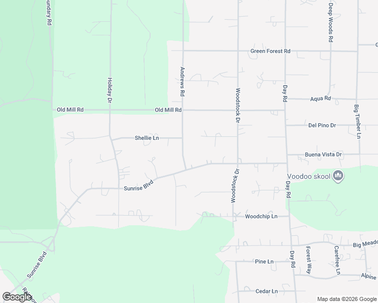 map of restaurants, bars, coffee shops, grocery stores, and more near 15838 Sunrise Boulevard in La Pine