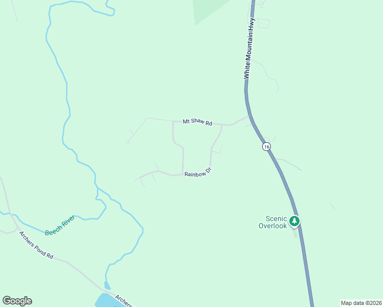 map of restaurants, bars, coffee shops, grocery stores, and more near 5 Sunnyview Drive in Ossipee