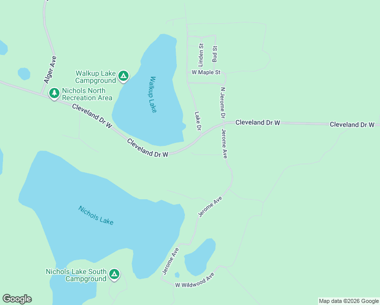 map of restaurants, bars, coffee shops, grocery stores, and more near 3924 Cleveland Drive West in Bitely