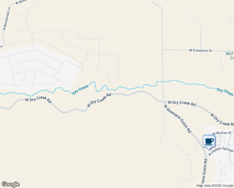 map of restaurants, bars, coffee shops, grocery stores, and more near 7135 West Dry Creek Road in Garden City