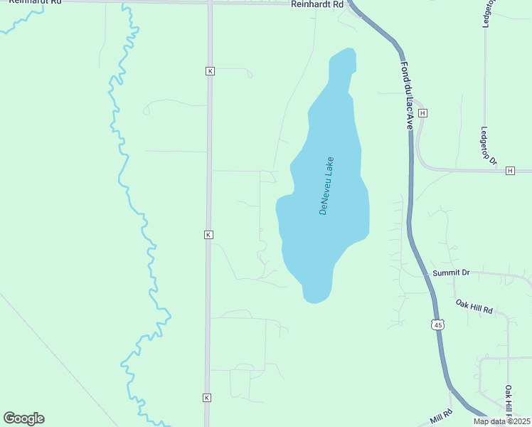 map of restaurants, bars, coffee shops, grocery stores, and more near N5255 Club De Neveu Drive in Fond du Lac