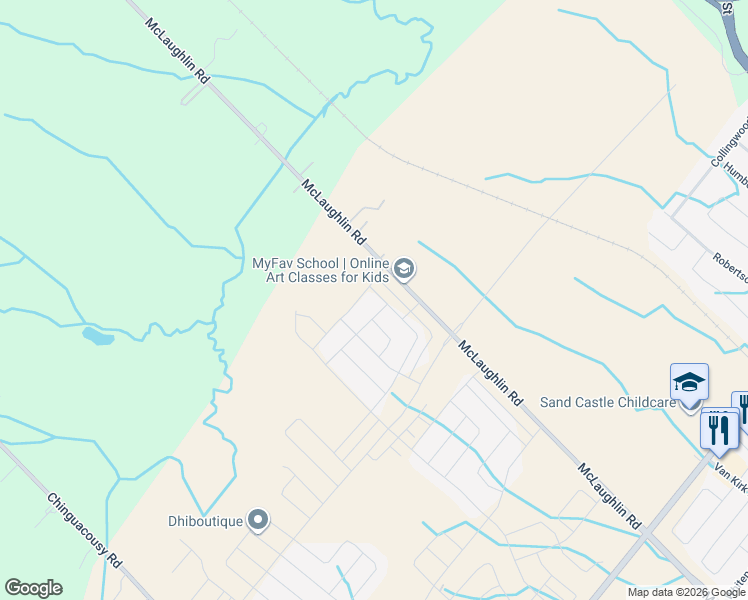 map of restaurants, bars, coffee shops, grocery stores, and more near in Regional Municipality of Peel