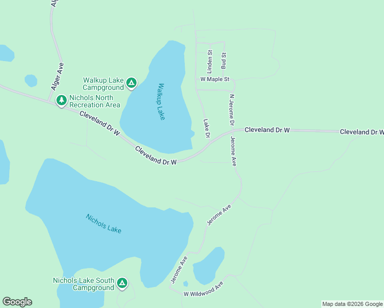 map of restaurants, bars, coffee shops, grocery stores, and more near 3924 Cleveland Drive West in Bitely