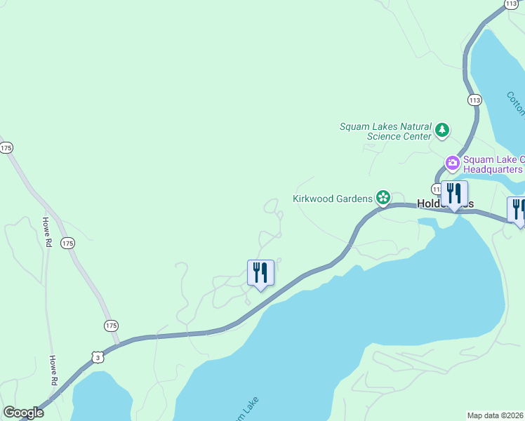 map of restaurants, bars, coffee shops, grocery stores, and more near 262 High Country Way in Holderness