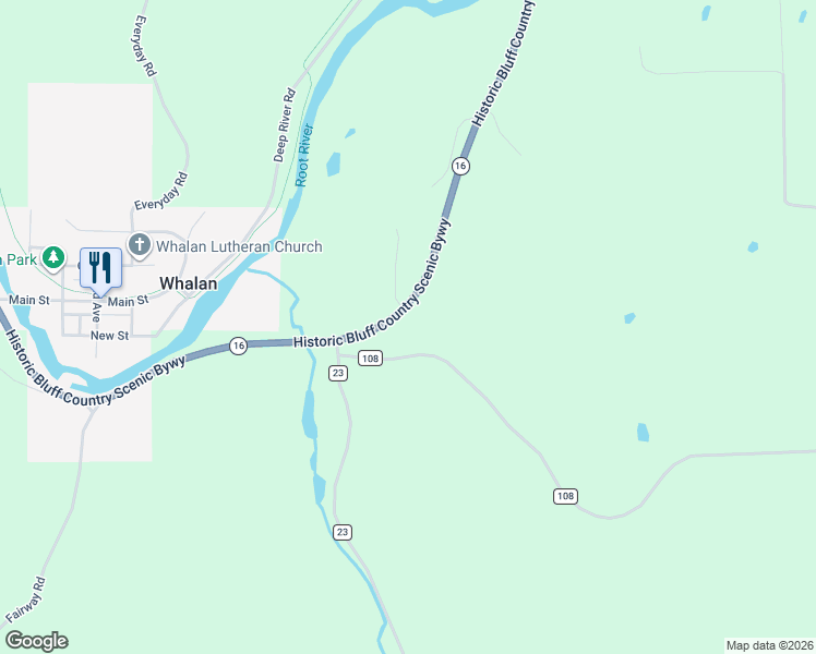 map of restaurants, bars, coffee shops, grocery stores, and more near 36758 Minnesota 16 in Lanesboro
