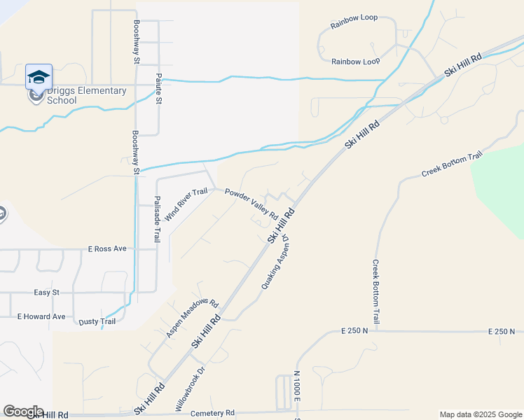 map of restaurants, bars, coffee shops, grocery stores, and more near 910 Powder Valley Lane in Driggs