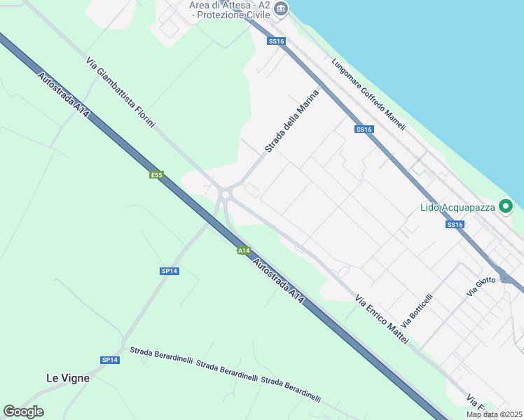 map of restaurants, bars, coffee shops, grocery stores, and more near 29 Via Domenico Corvi in Senigallia