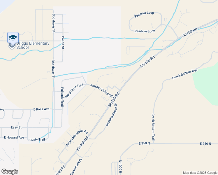 map of restaurants, bars, coffee shops, grocery stores, and more near 910 Powder Valley Lane in Driggs