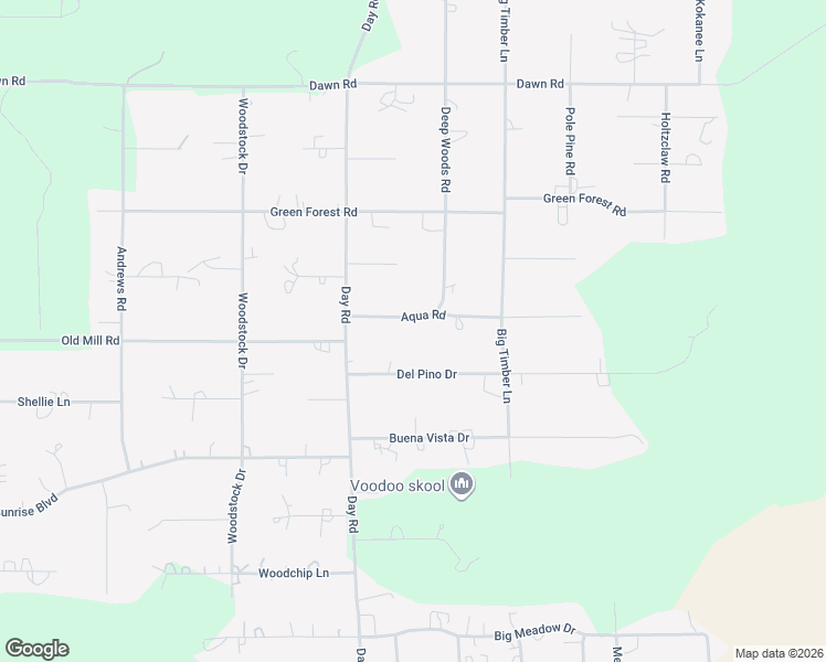 map of restaurants, bars, coffee shops, grocery stores, and more near 16043 Aqua Road in La Pine