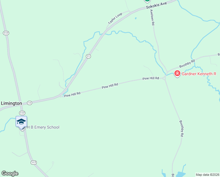 map of restaurants, bars, coffee shops, grocery stores, and more near 43 Pine Hill Road in Limington
