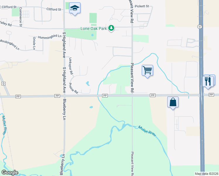 map of restaurants, bars, coffee shops, grocery stores, and more near 2228 County Highway PP in Plymouth