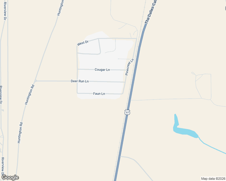 map of restaurants, bars, coffee shops, grocery stores, and more near 17114 Faun Lane in La Pine