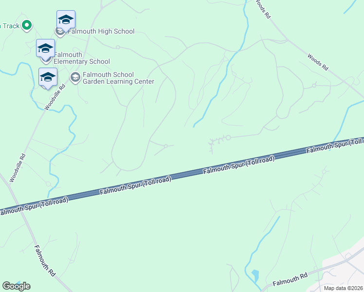 map of restaurants, bars, coffee shops, grocery stores, and more near 1 Falmouth Road in Falmouth