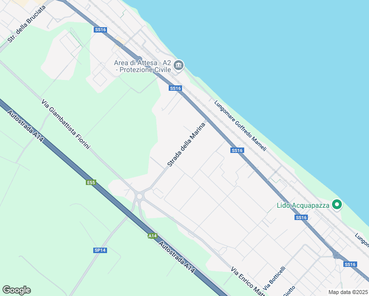 map of restaurants, bars, coffee shops, grocery stores, and more near 4 Strada della Marina in Senigallia