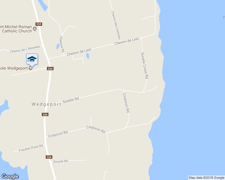 map of restaurants, bars, coffee shops, grocery stores, and more near Surette Road in Wedgeport