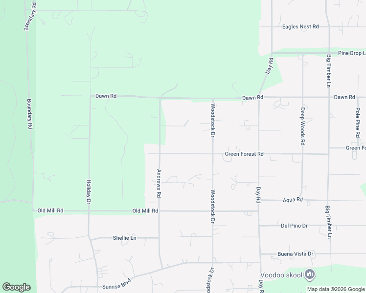 map of restaurants, bars, coffee shops, grocery stores, and more near 15878 Green Forest Road in La Pine