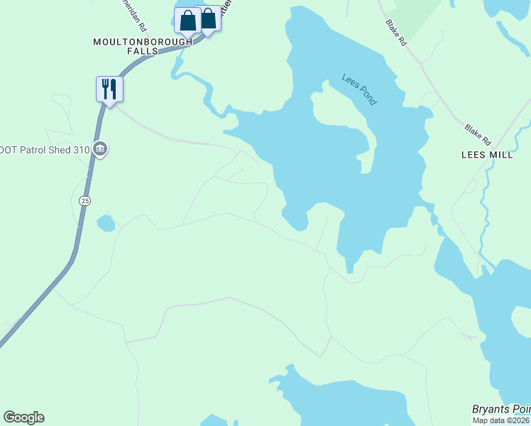 map of restaurants, bars, coffee shops, grocery stores, and more near 51 Acorn Lane in Moultonborough