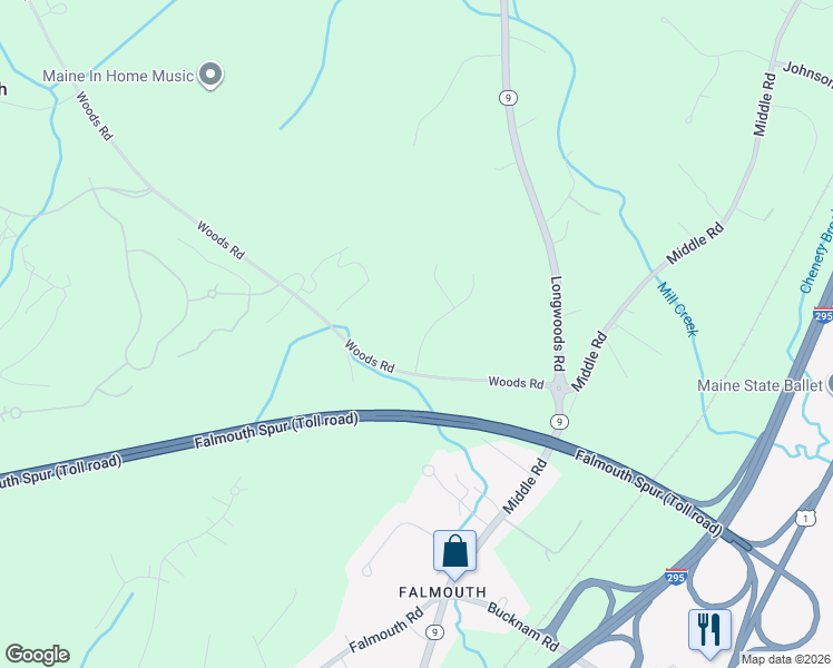 map of restaurants, bars, coffee shops, grocery stores, and more near 8 Cornerstone Drive in Falmouth