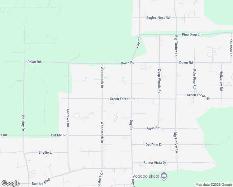map of restaurants, bars, coffee shops, grocery stores, and more near 15960 Green Forest Road in La Pine