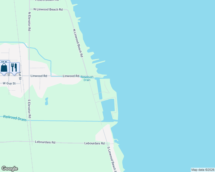 map of restaurants, bars, coffee shops, grocery stores, and more near 65 Harbour View Point in Linwood