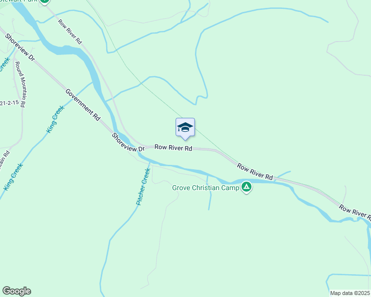 map of restaurants, bars, coffee shops, grocery stores, and more near 37141 Row River Road in Dorena