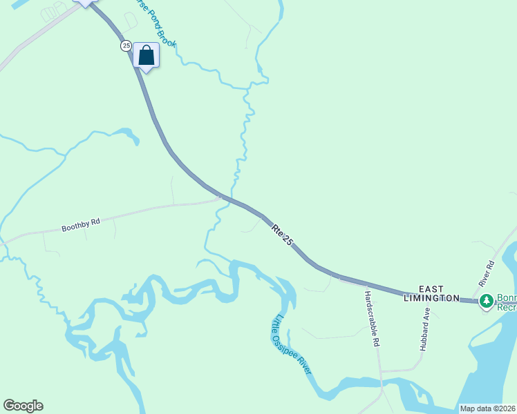 map of restaurants, bars, coffee shops, grocery stores, and more near 93 Ossipee Trail in Limington