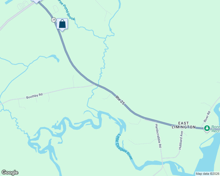 map of restaurants, bars, coffee shops, grocery stores, and more near 93 Ossipee Trail in Limington