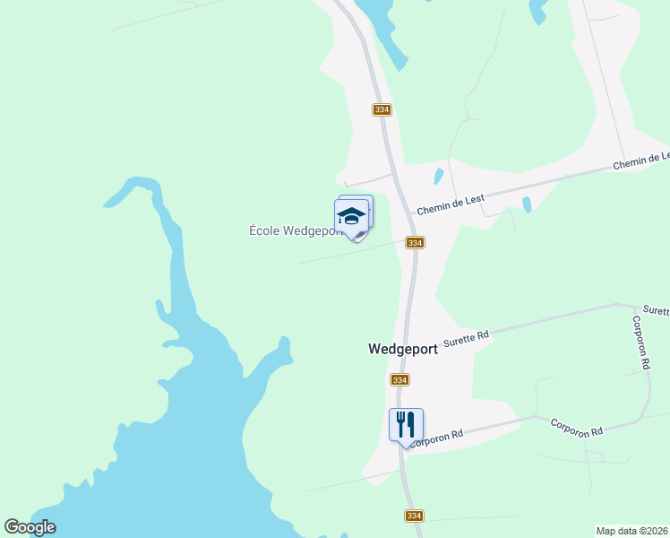 map of restaurants, bars, coffee shops, grocery stores, and more near 61 Ditcher Road in Wedgeport