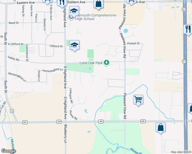 map of restaurants, bars, coffee shops, grocery stores, and more near 727 Tallgrass Lane in Plymouth