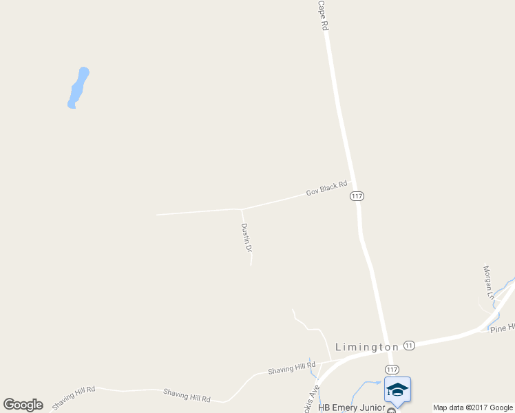 map of restaurants, bars, coffee shops, grocery stores, and more near Governor Black Road in Limington