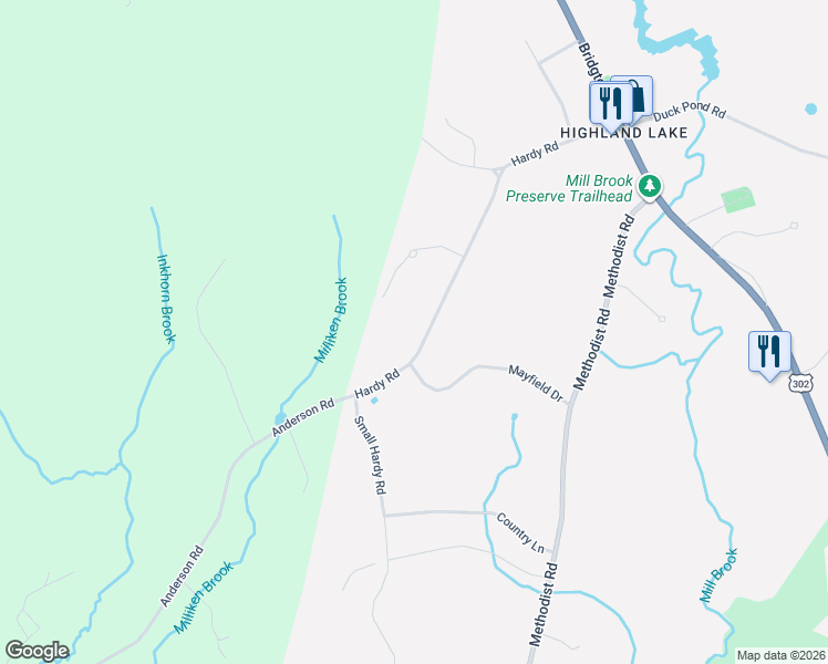 map of restaurants, bars, coffee shops, grocery stores, and more near 10 Merrill Road in Westbrook