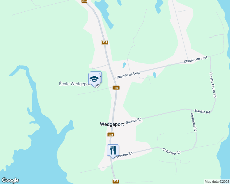 map of restaurants, bars, coffee shops, grocery stores, and more near in Wedgeport