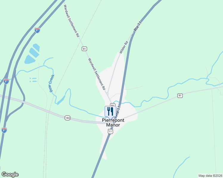 map of restaurants, bars, coffee shops, grocery stores, and more near 4898 Wilder Rd in Adams