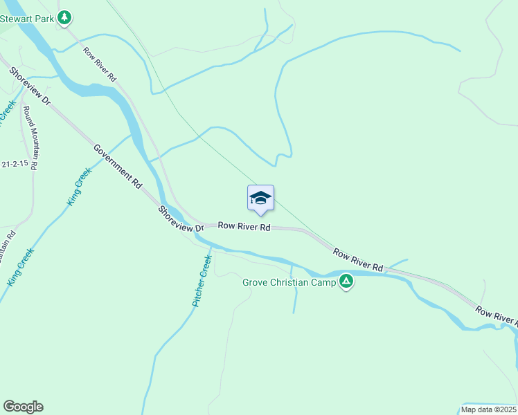 map of restaurants, bars, coffee shops, grocery stores, and more near 37141 Row River Road in Dorena