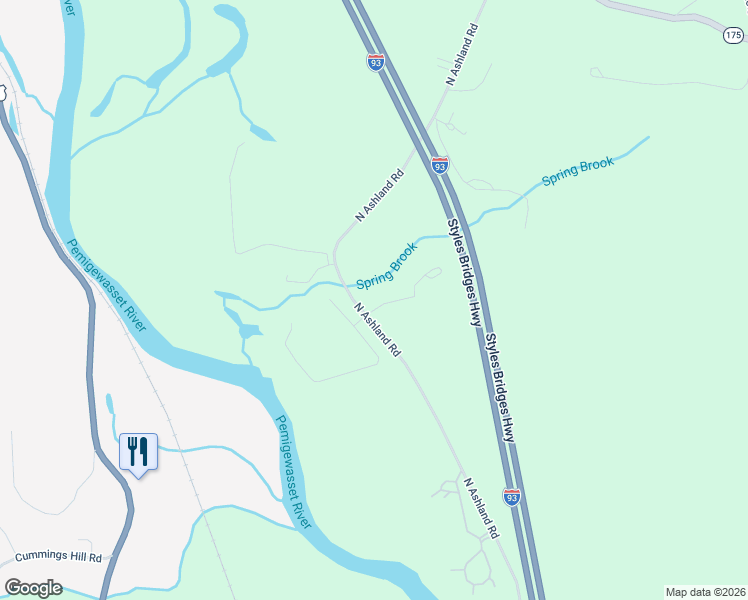 map of restaurants, bars, coffee shops, grocery stores, and more near 460 North Ashland Road in Ashland