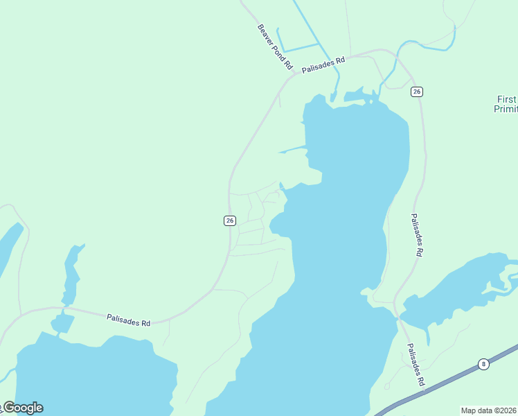 map of restaurants, bars, coffee shops, grocery stores, and more near 7 Old Beach Road in Brant Lake