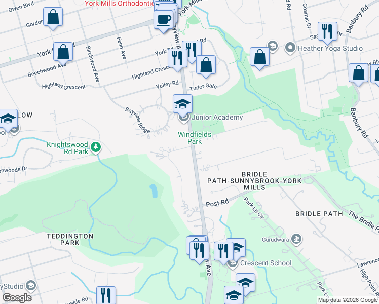 map of restaurants, bars, coffee shops, grocery stores, and more near 113 Arjay Crescent in Toronto
