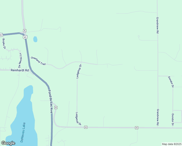 map of restaurants, bars, coffee shops, grocery stores, and more near W4529 Lac Vue Ct in Fond du Lac