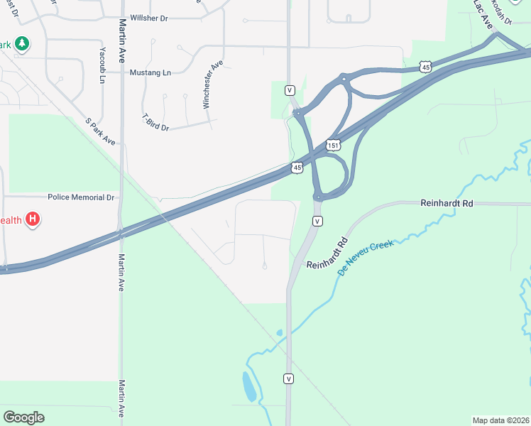 map of restaurants, bars, coffee shops, grocery stores, and more near 626 Lighthouse Village Road in Fond du Lac