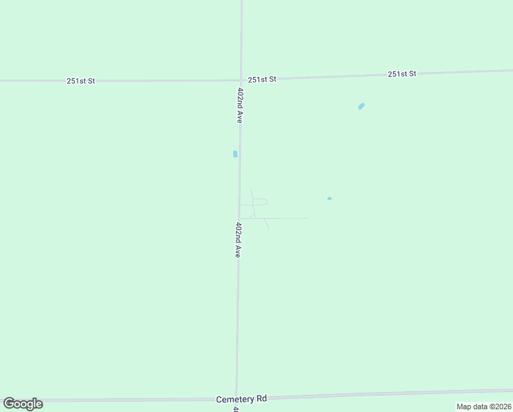 map of restaurants, bars, coffee shops, grocery stores, and more near 25140 402nd Avenue in Mitchell